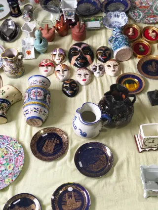 Lote antigüedades cerámica y porcelana