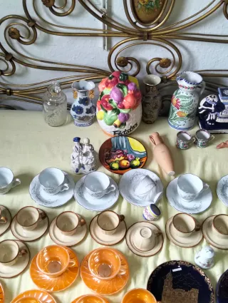Lote antigüedades cerámica y porcelana