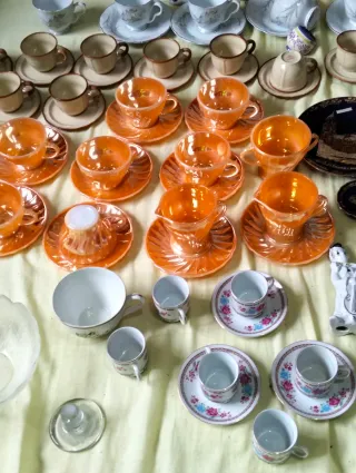 Lote antigüedades cerámica y porcelana