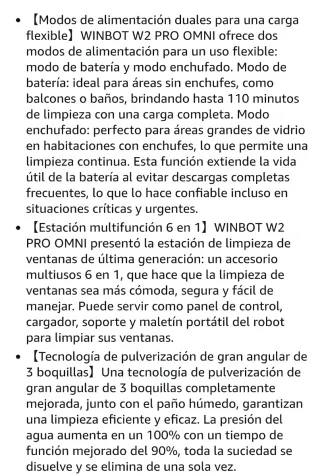 Ecovacs Winbot W2 Pro Limpiacristales automatico