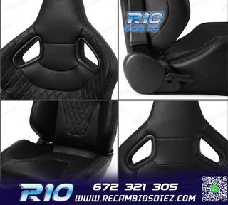 ASIENTO BAQUET UNIVERSAL CUERO NEGRO ESTILO SPORTSTER