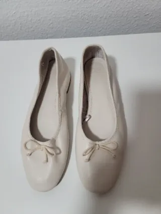 Bailarinas Parfois piel crema