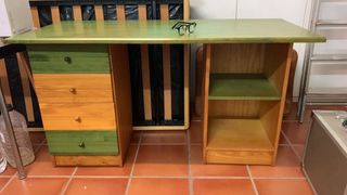 Mesa escritorio madera pino Soria maciza