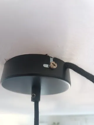 Lámpara de salón negra metal