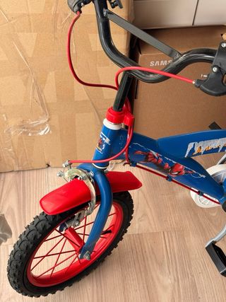 Bicicleta Infantil Spiderman Azul y Roja