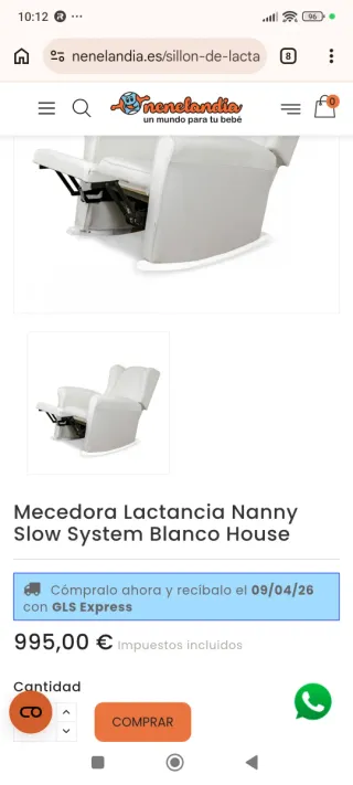 Mecedora Micuna Eléctrica Gris