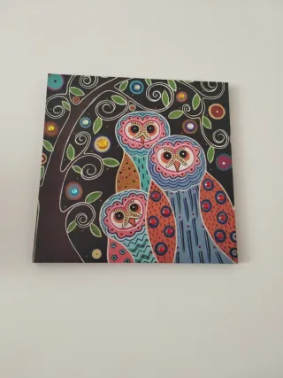 Cuadro infantil búhos decorativo