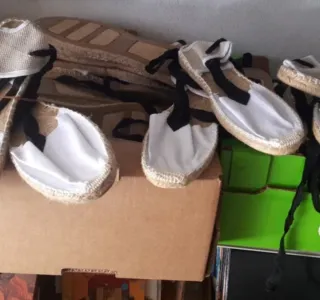 Espardenyes Valencianes negro y Blancas UNISEX