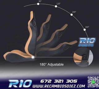 ASIENTO DEPORTIVO SEMI BAQUET ESTILO RS CUERO BEIGE