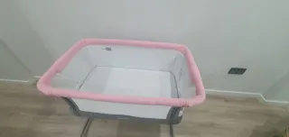 Minicuna Jane Babyside gris y rosa