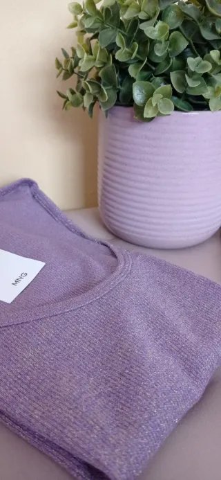 Lote 2 Tops Purpurina Mango Talla XS