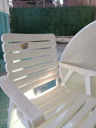 Mesa y 4 Sillas Jardín Blancas