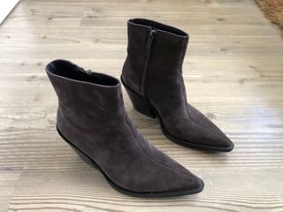 Botines de ante gris Zara Talla 39