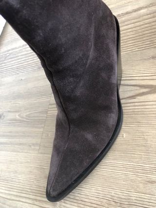 Botines de ante gris Zara Talla 39