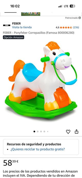 Caballito balancín infantil