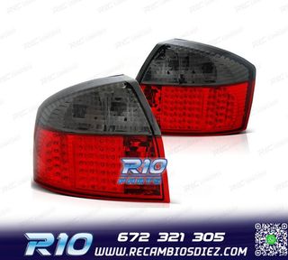 PILOTOS AUDI A4 B6 00-04 LED ROJO AHUMADO