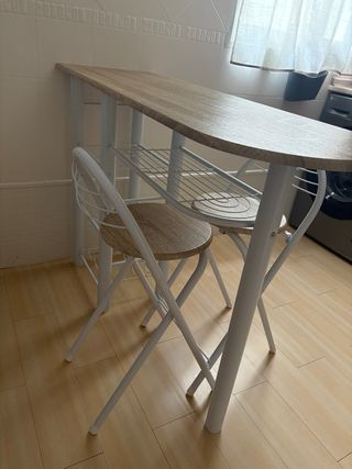 Mesa Bar Cocina con Taburetes