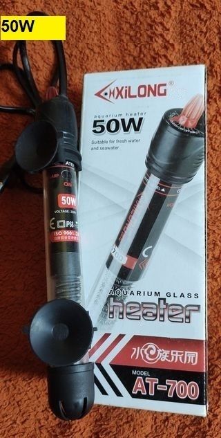 calentador pequeño acuario 50W pecera termostato