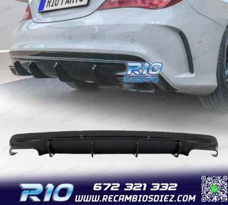 DIFUSOR MERCEDES CLA W117 13-18 LOOK AMG CLA45 NEGRO BRILLO