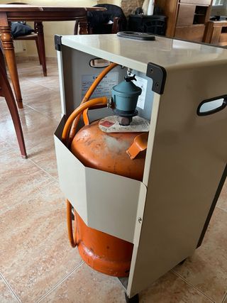 Estufa de gas Warmest negra