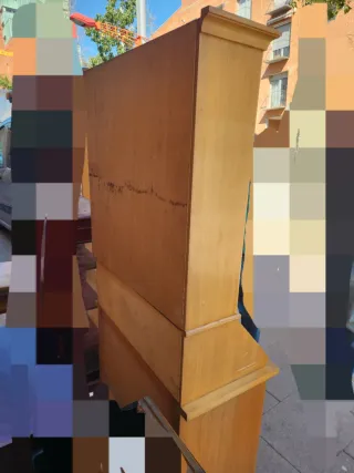 Antiguo escritorio secreter o buro con vitrina.