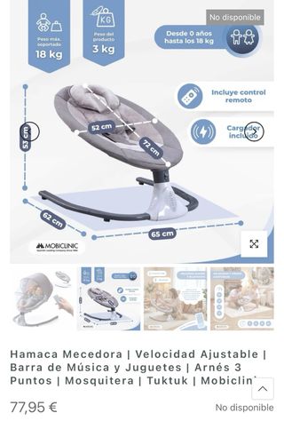 Hamaca Mecedora Mobiclinic con Mando