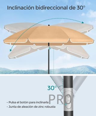 Sombrilla de 200 cm - SONGMICS
