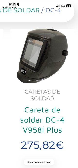 Pantalla Soldar Automática DC-4
