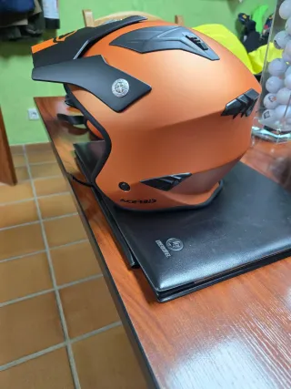 Pareja Cascos Acerbis Naranja y Negro