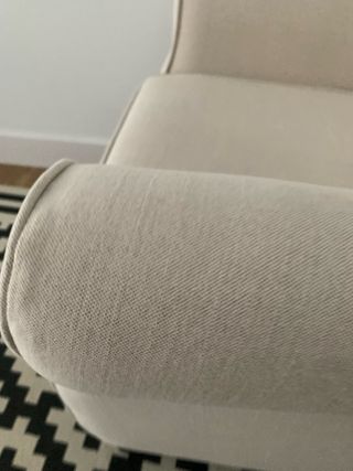 Sillón de algodón y lino con relax manual Pavia