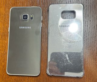 Samsung Galaxy S6 Edge+ Dorado con funda Samsung