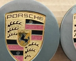 Tapas llanta Porsche 76mm Gris (4 uds)
