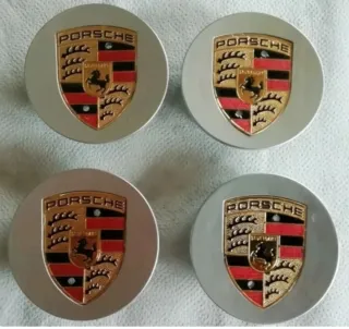 Tapas llanta Porsche 76mm Gris (4 uds)
