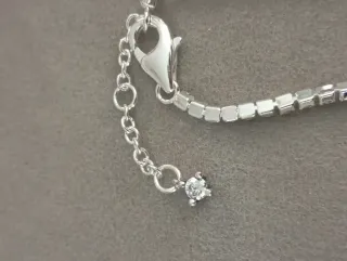 Pulsera de plata tenis nueva circonita roja