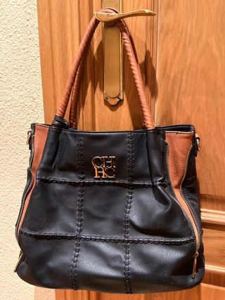 Bolso CH Carolina Herrera Negro y Marrón