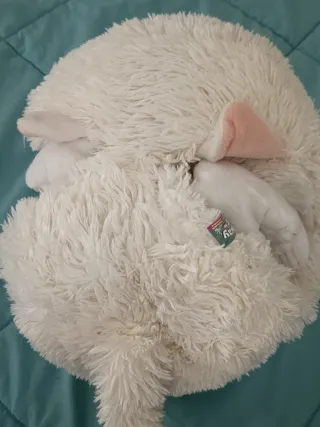 Peluche Gato Hide Away Blanco