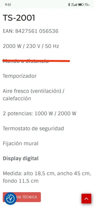 Calefactor Cerámico FM