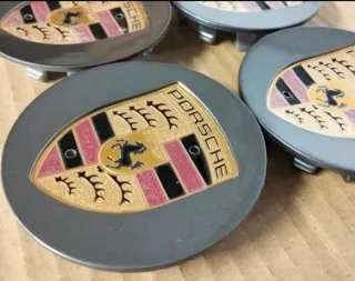 Tapas llanta Porsche 76mm Plata (4 uds)