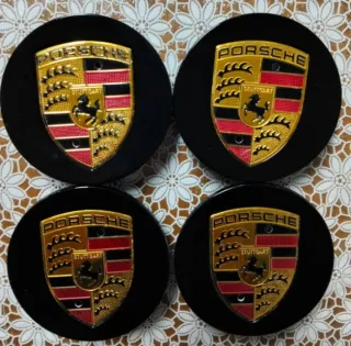 Tapas llanta Porsche 76mm Plata (4 uds)