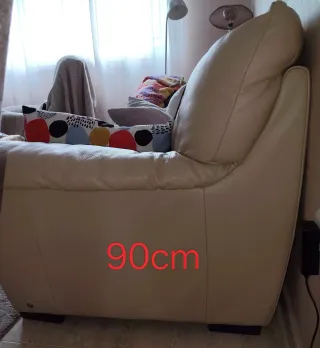 Sofá de Piel Natuzzi Beige