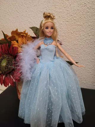 Muñeca Barbie Vestido Azul