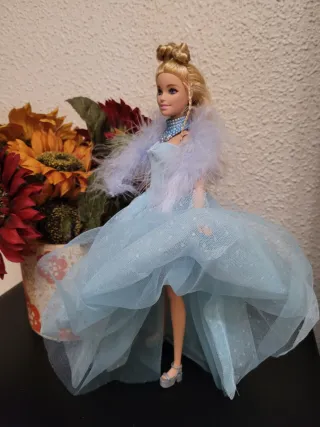Muñeca Barbie Vestido Azul