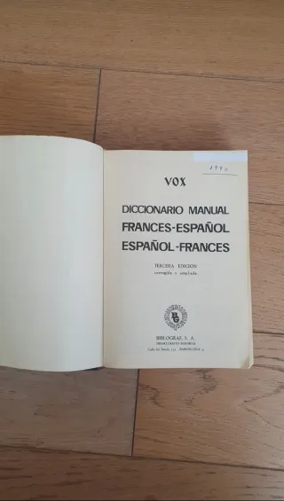 Diccionario francés-español Vox antiguo