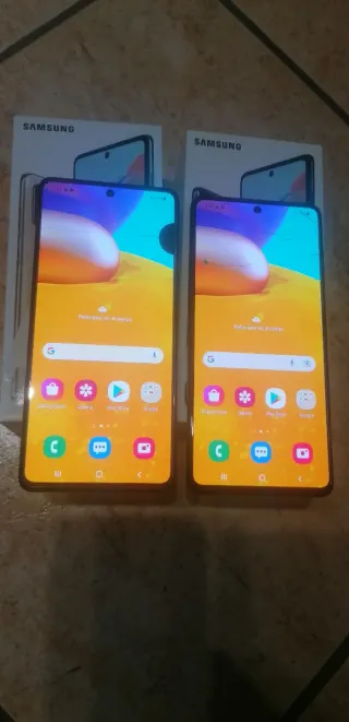 2 Samsung Galaxy A71 (Negro y Blanco)