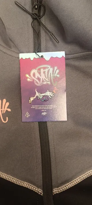 Syna World Sudadera Cremallera Gris/Negro