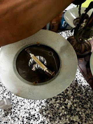 Lámpara araña vintage bronce