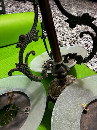 Lámpara araña vintage bronce