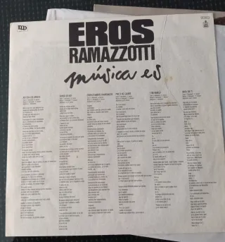 Disco Eros Ramazzotti Música es