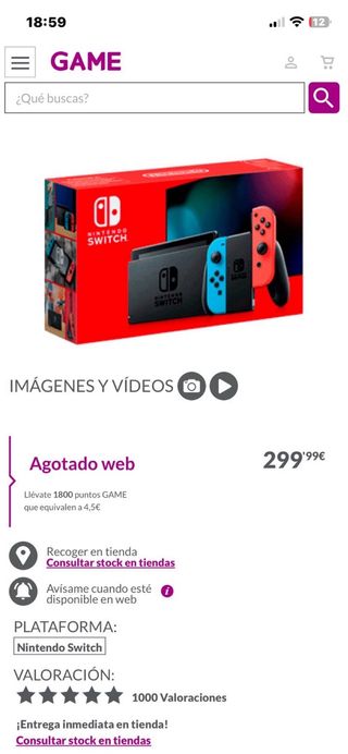 Nintendo Switch + 4 Juegos y Funda