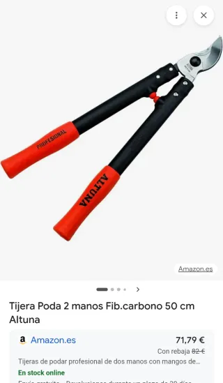 Tijeras de podar ALTUNA Carbon Fiber. PROFESIONAL,